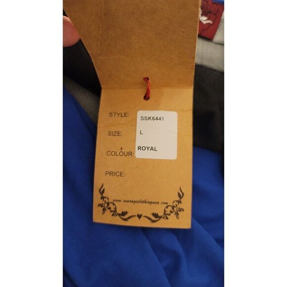 Sugar & Spice New w/ Tags Blue Top w/ Sheer Back Panel - Large - Picture 8 of 9